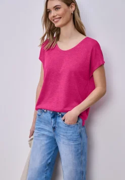 Dropped Shoulder Shirt im Leinen-Look
