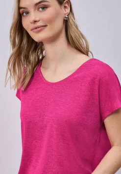 Dropped Shoulder Shirt im Leinen-Look
