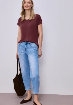 Dropped Shoulder Shirt im Leinen-Look