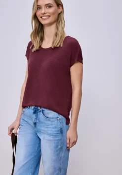 Dropped Shoulder Shirt im Leinen-Look