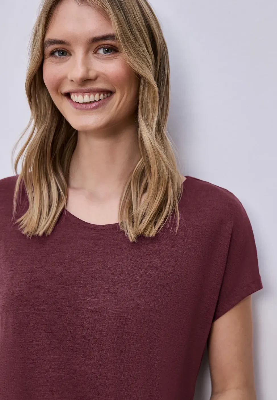 Dropped Shoulder Shirt im Leinen-Look