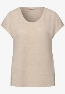 Dropped Shoulder Shirt im Leinen-Look