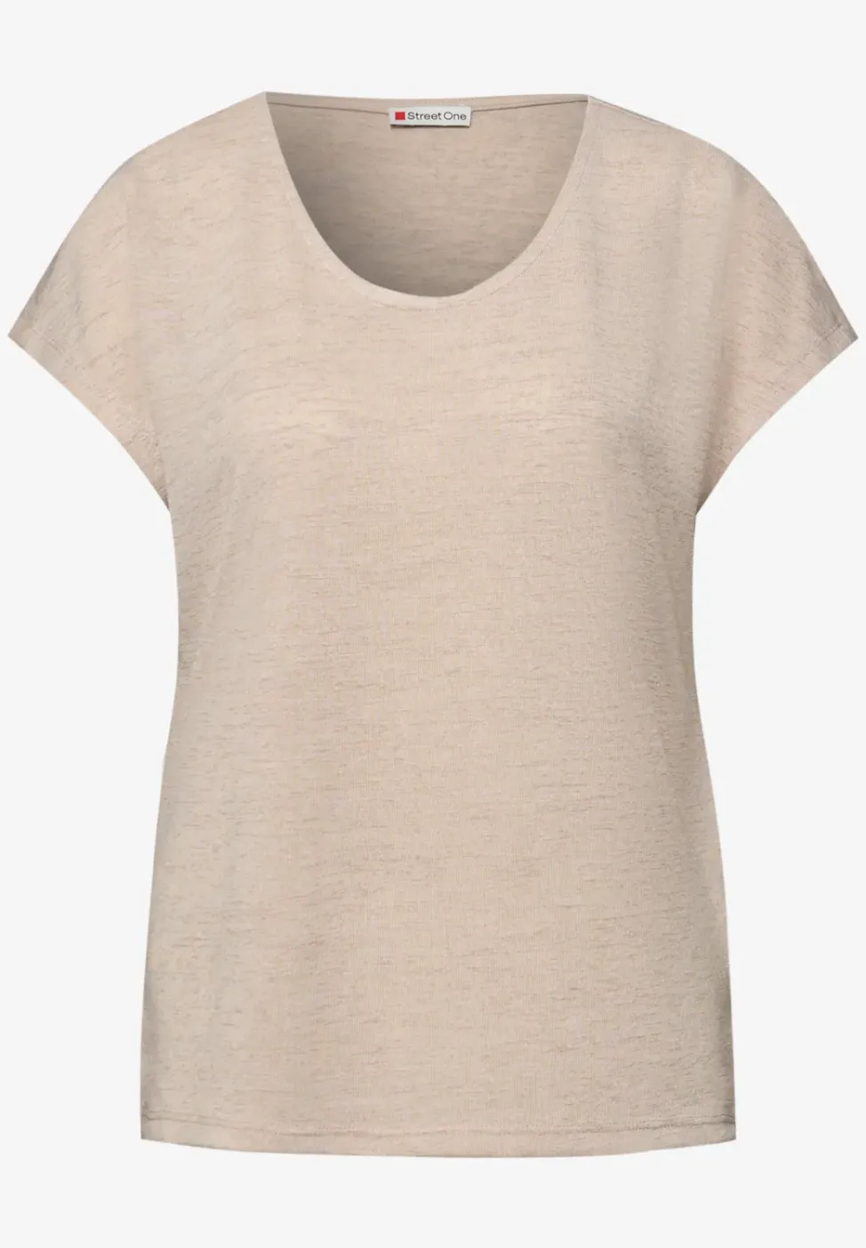 Dropped Shoulder Shirt im Leinen-Look
