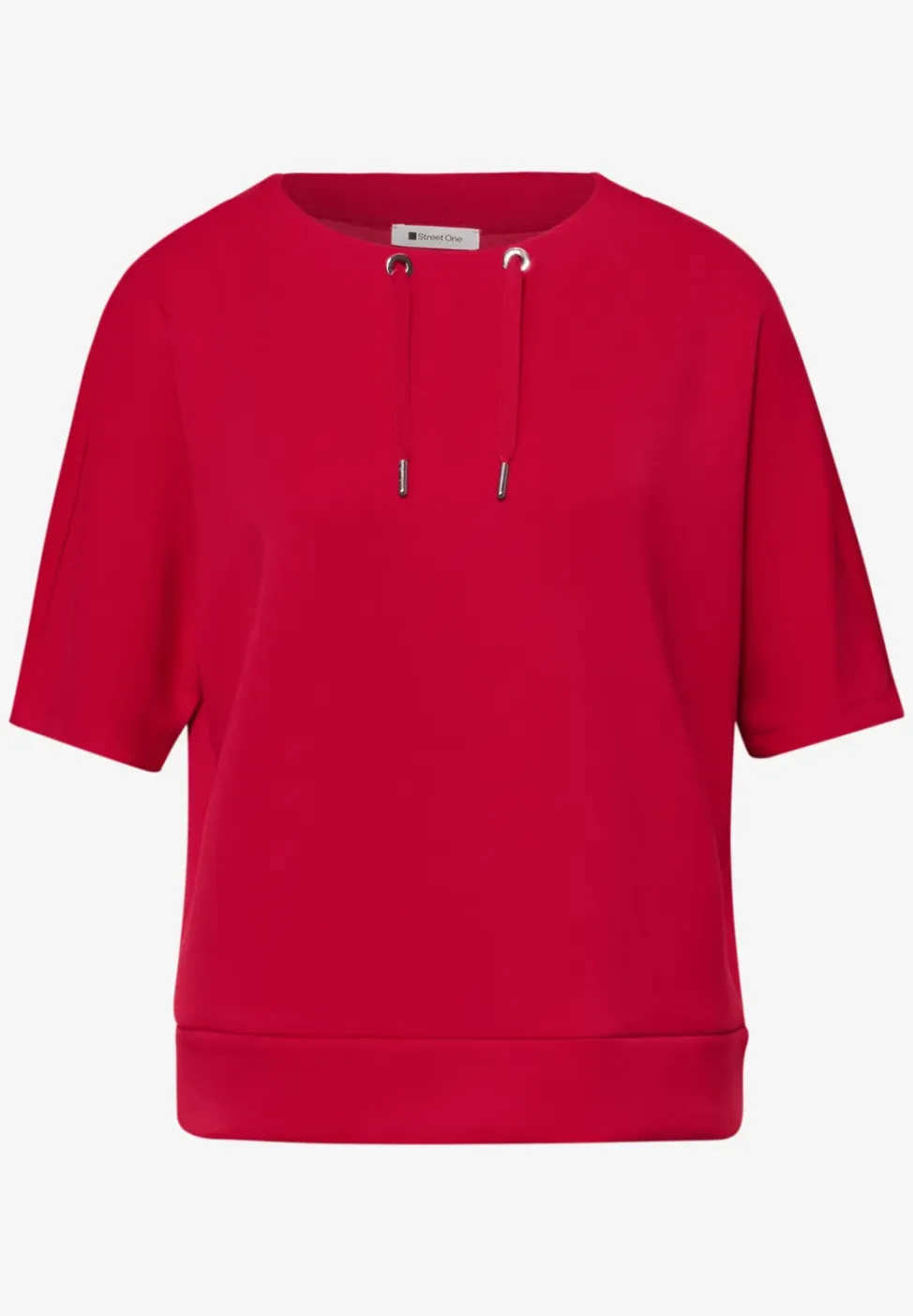 Dropped Shoulder Shirt im Silk-Look