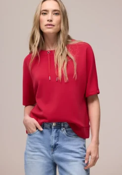 Dropped Shoulder Shirt im Silk-Look