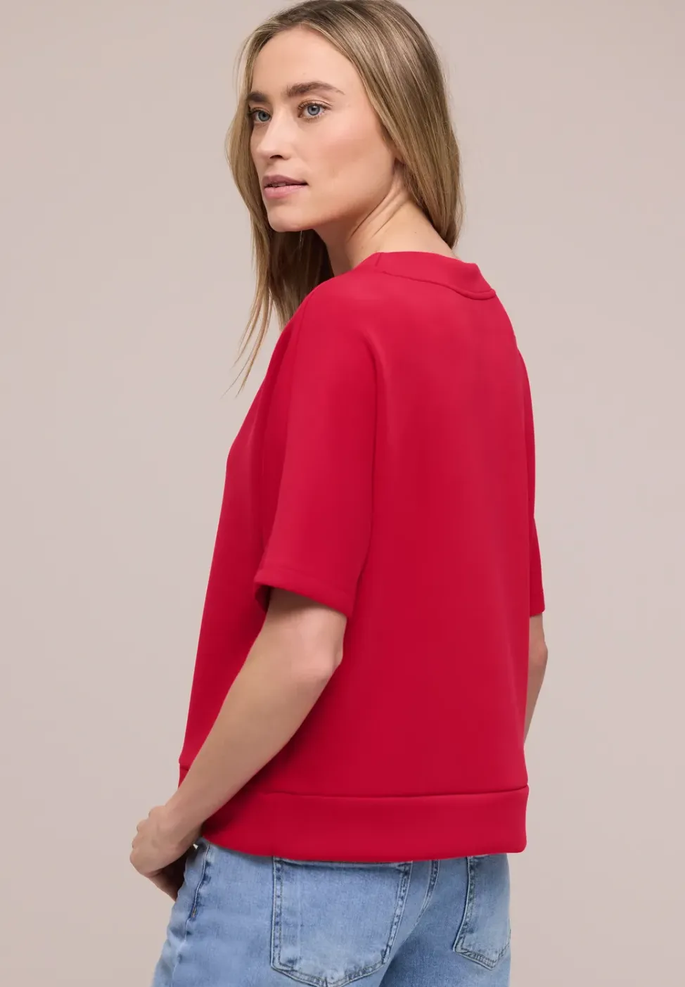 Dropped Shoulder Shirt im Silk-Look