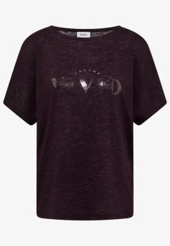 Dropped Shoulder Shirt in Leinen-Optik