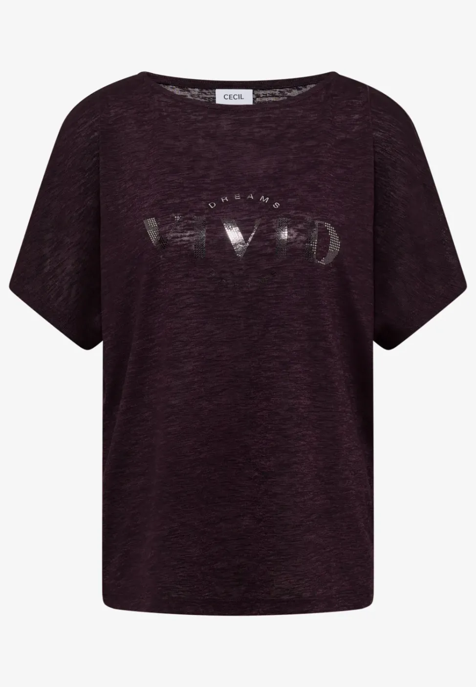 Dropped Shoulder Shirt in Leinen-Optik