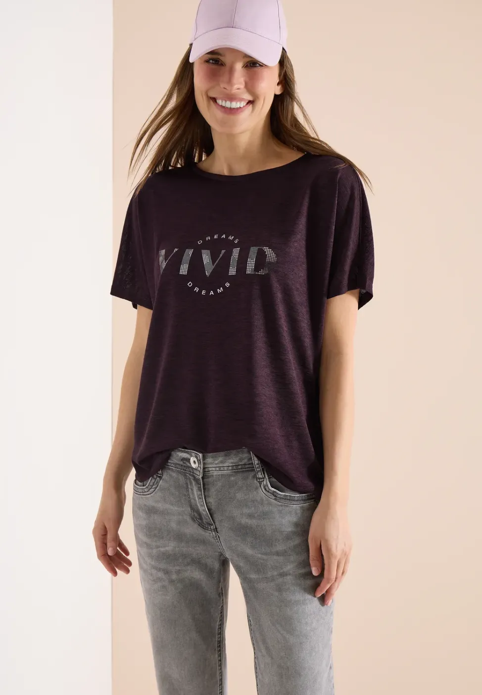 Dropped Shoulder Shirt in Leinen-Optik