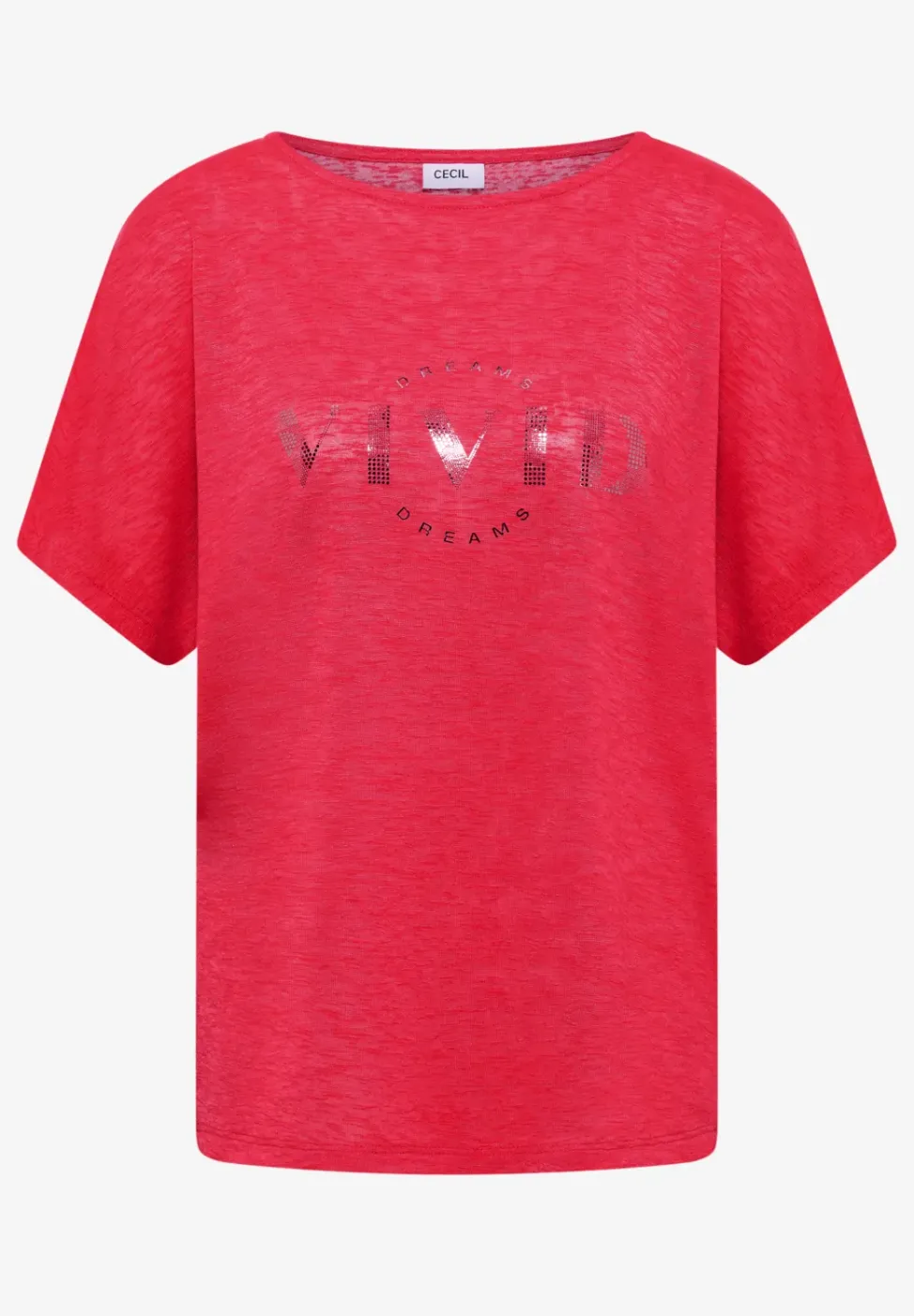 Dropped Shoulder Shirt in Leinen-Optik