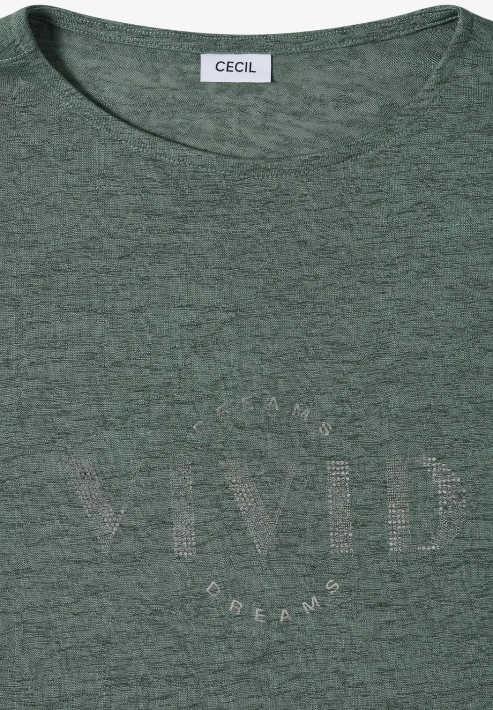 Dropped Shoulder Shirt in Leinen-Optik