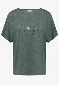 Dropped Shoulder Shirt in Leinen-Optik