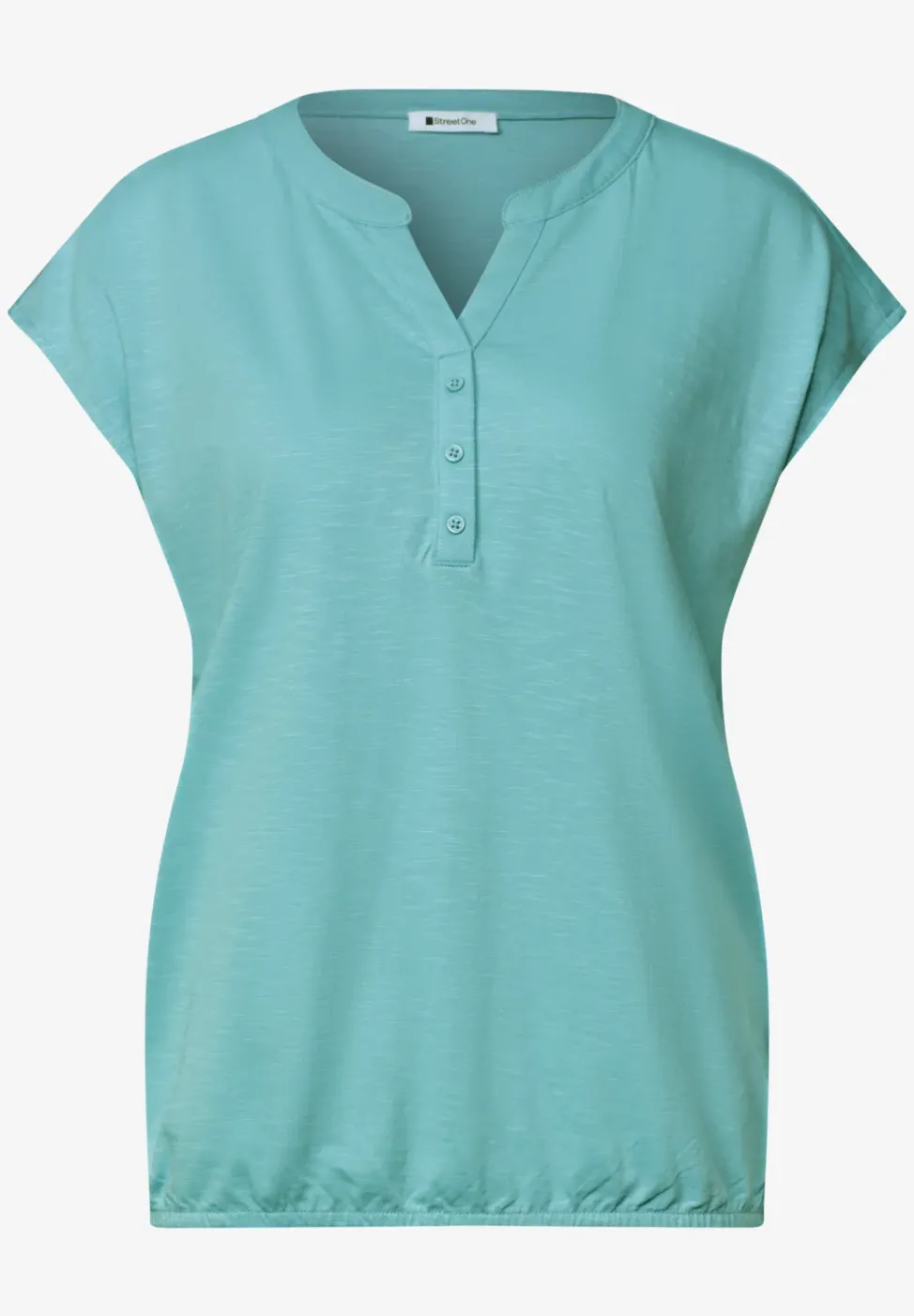 Dropped Shoulder Shirt mit Split Neck