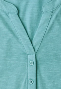 Dropped Shoulder Shirt mit Split Neck