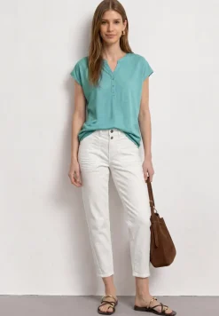 Dropped Shoulder Shirt mit Split Neck