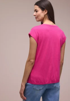 Dropped Shoulder Shirt mit Split Neck