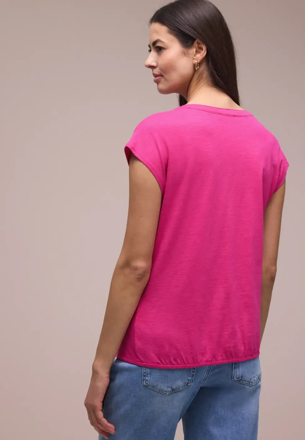 Dropped Shoulder Shirt mit Split Neck