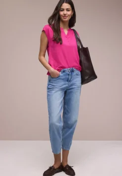 Dropped Shoulder Shirt mit Split Neck