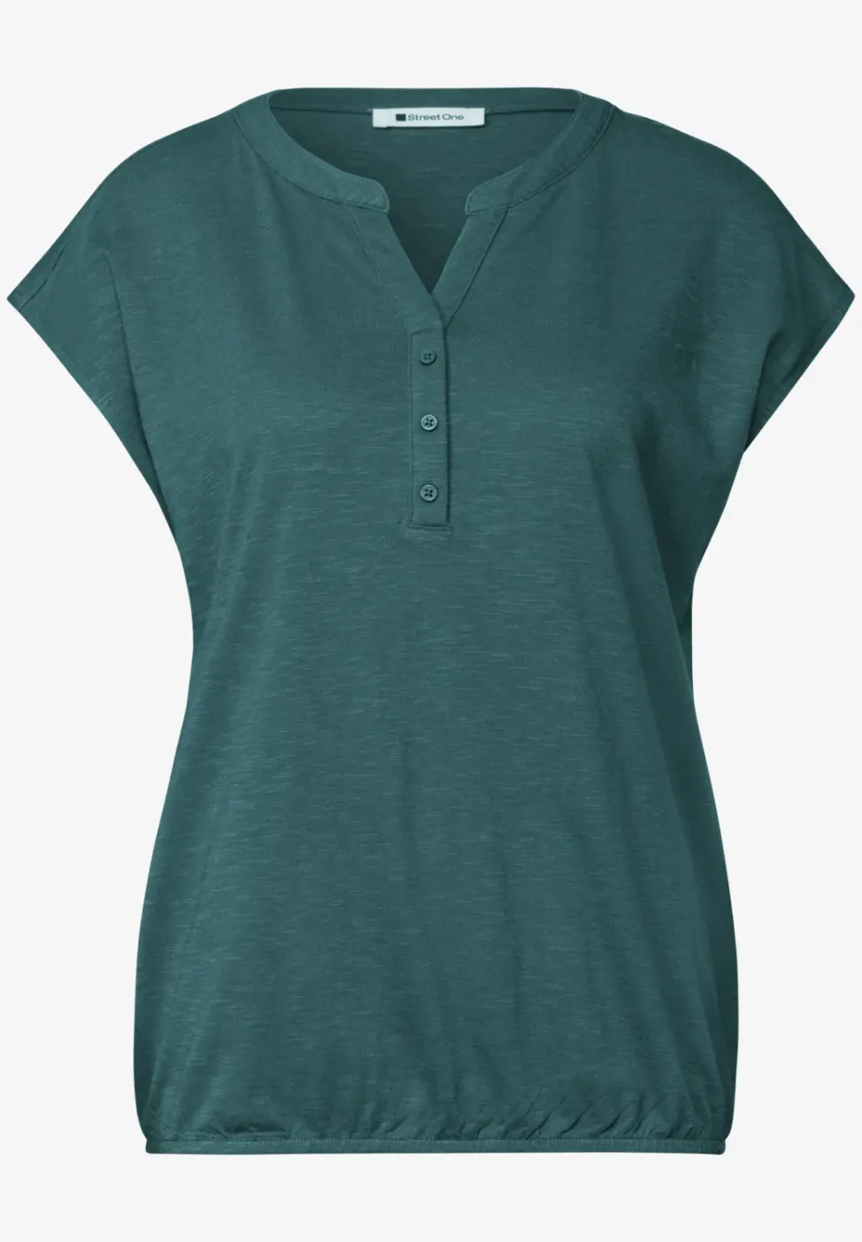 Dropped Shoulder Shirt mit Split Neck