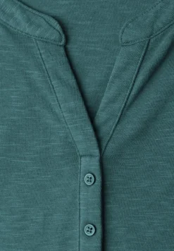 Dropped Shoulder Shirt mit Split Neck
