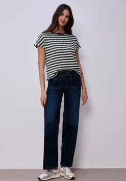 Dropped Shoulder Shirt mit Streifen