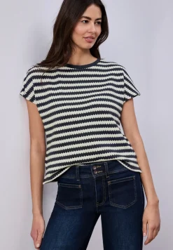 Dropped Shoulder Shirt mit Streifen