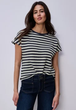 Dropped Shoulder Shirt mit Streifen