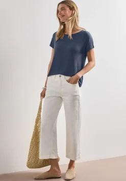 Dropped Shoulder Shirt mit Rundhals