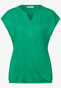Dropped Shoulder Shirt mit Split Neck
