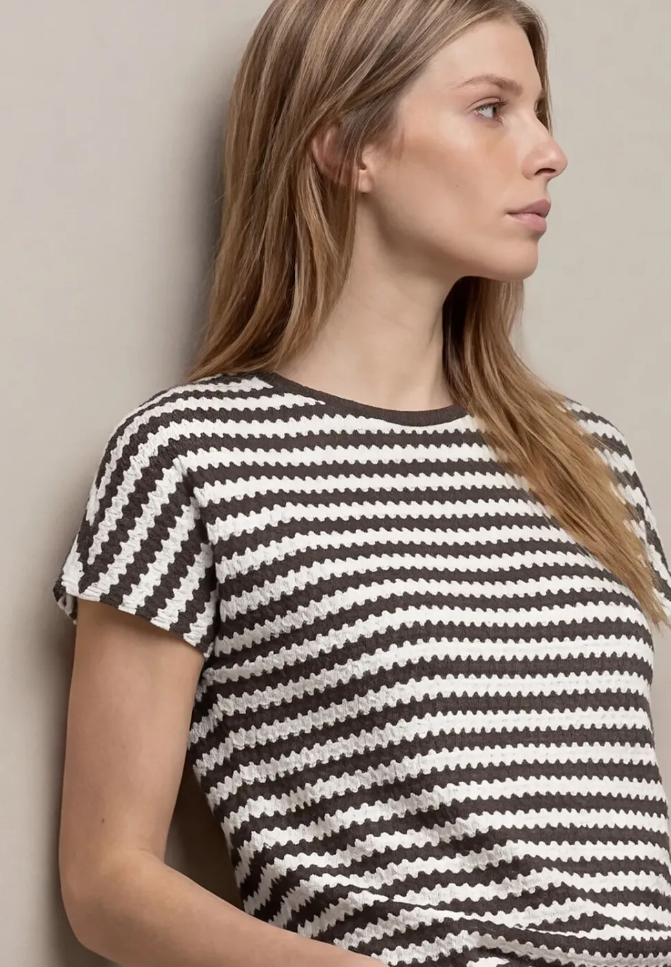 Dropped Shoulder Shirt mit Streifen