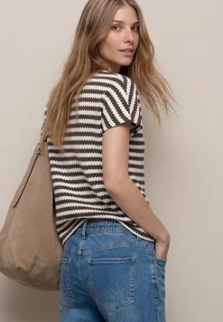 Dropped Shoulder Shirt mit Streifen