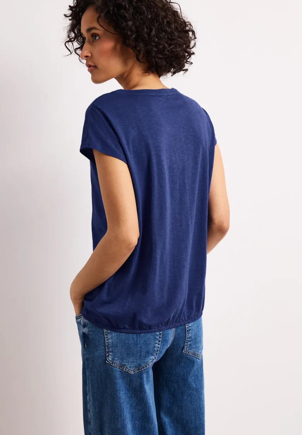 Dropped Shoulder Shirt mit Split Neck