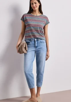 Dropped Shoulder Shirt mit Streifen