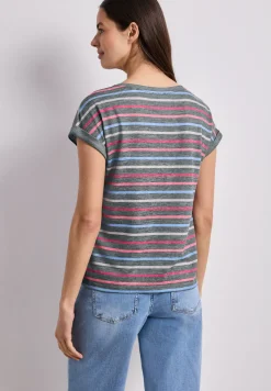 Dropped Shoulder Shirt mit Streifen