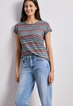 Dropped Shoulder Shirt mit Streifen