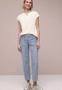 Dropped Shoulder Shirt mit Split Neck