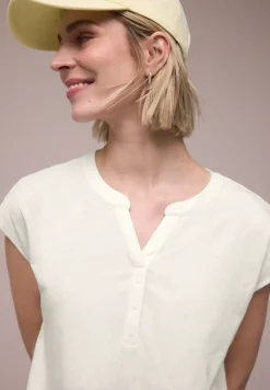 Dropped Shoulder Shirt mit Split Neck