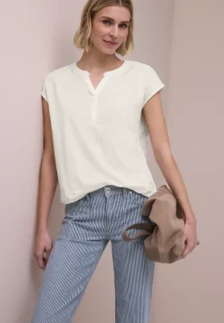 Dropped Shoulder Shirt mit Split Neck