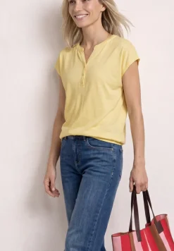 Dropped Shoulder Shirt mit Split Neck