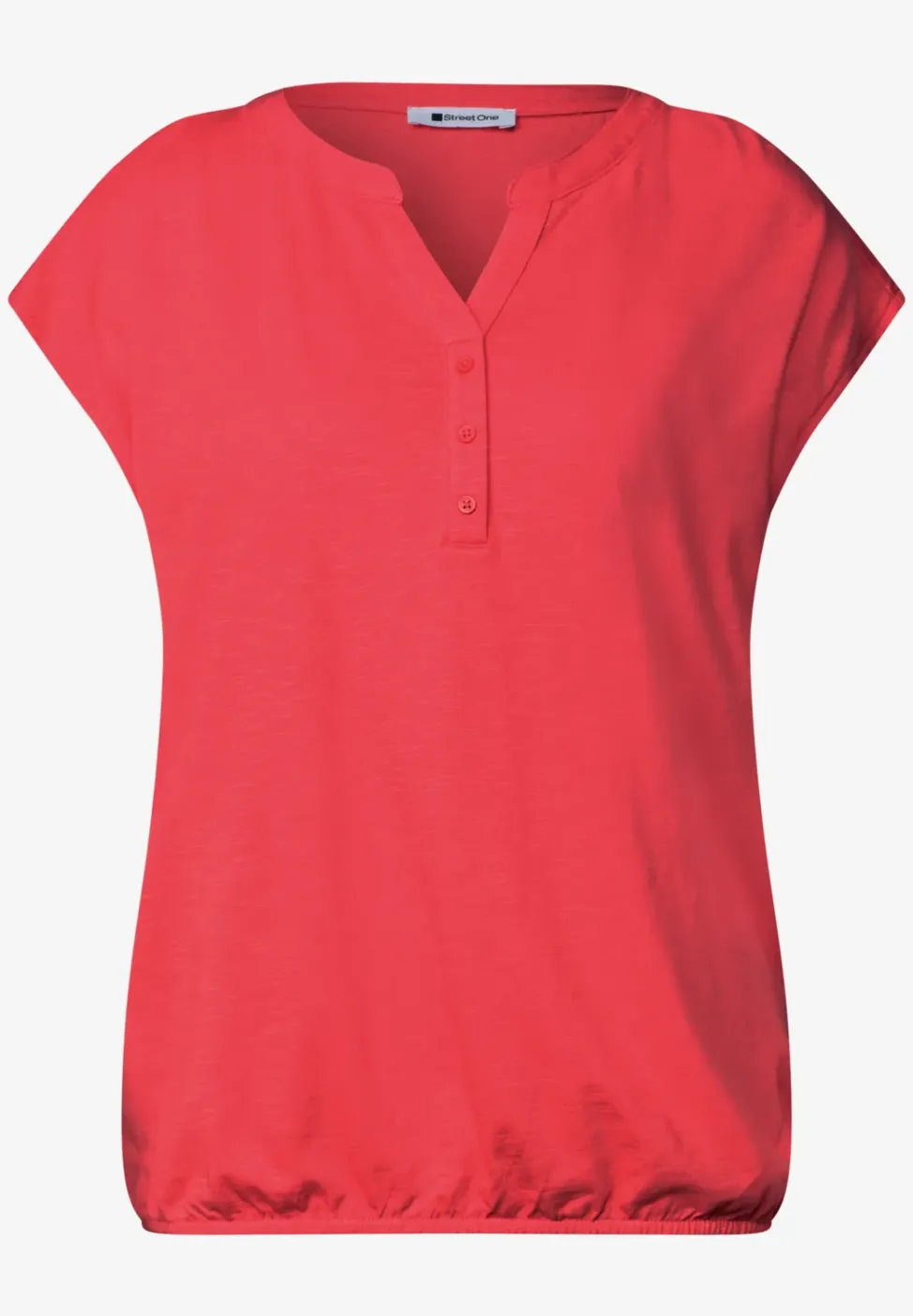 Dropped Shoulder Shirt mit Split Neck