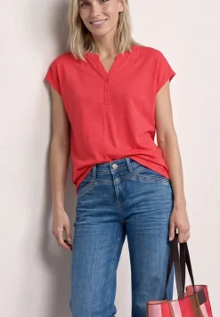 Dropped Shoulder Shirt mit Split Neck