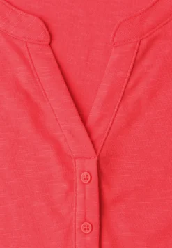 Dropped Shoulder Shirt mit Split Neck