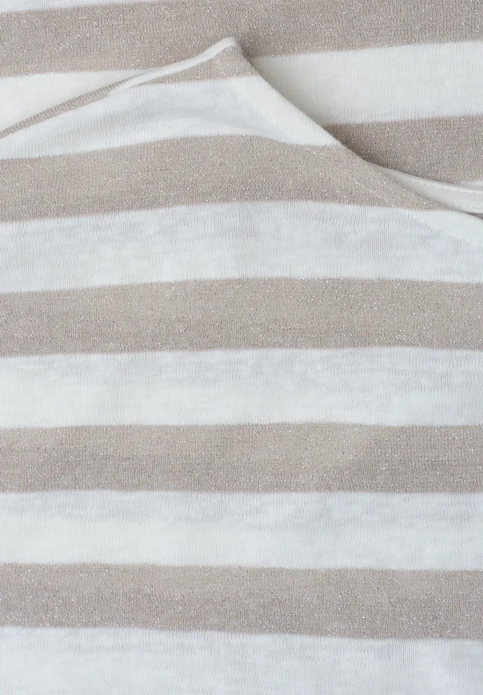 Dropped Shoulder Shirt mit Streifen und Glitzer