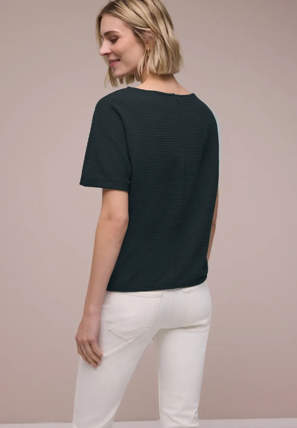 Dropped Shoulder Shirt mit Struktur