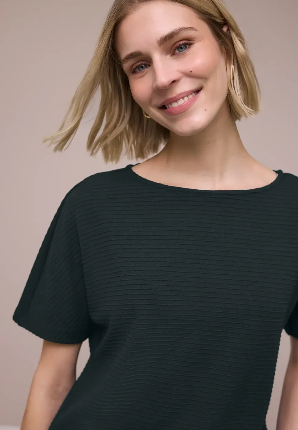 Dropped Shoulder Shirt mit Struktur