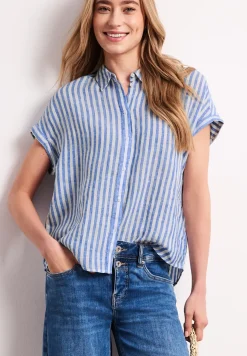 Dropped Shoulder Bluse aus Leinen
