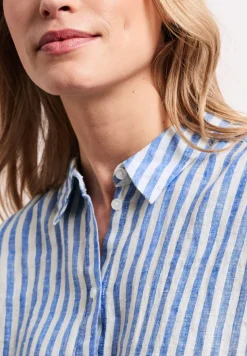 Dropped Shoulder Bluse aus Leinen