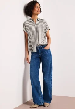 Dropped Shoulder Bluse aus Leinen