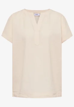 Dropped Shoulder Bluse in Seersuckerqualität