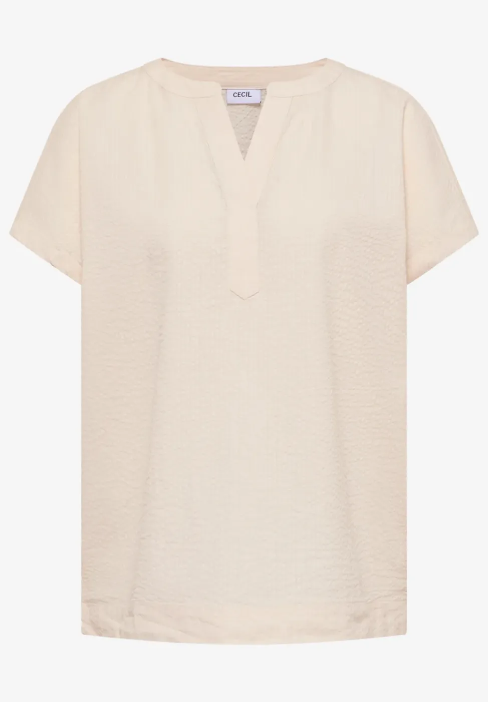 Dropped Shoulder Bluse in Seersuckerqualität